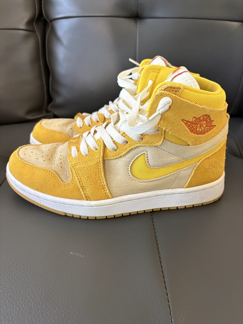 Air Jordan 1 Mid Yellow Suede Women's Sneakers